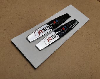RS Sport emblem in metal – Chrome 100×16 mm
