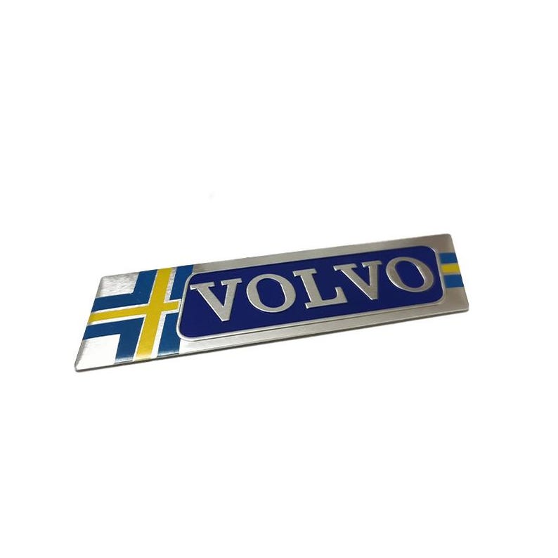 Volvo 240 Lettering Volvo Aluminum Trunk and Wing Emblem – Volvo Motorsport or Volvo Sweden ...