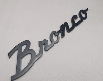 Emblema de letras del alerón lateral Bronco en negro brillante
