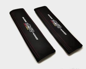 2 Mugen Leather Belt Covers Black 240x65mm