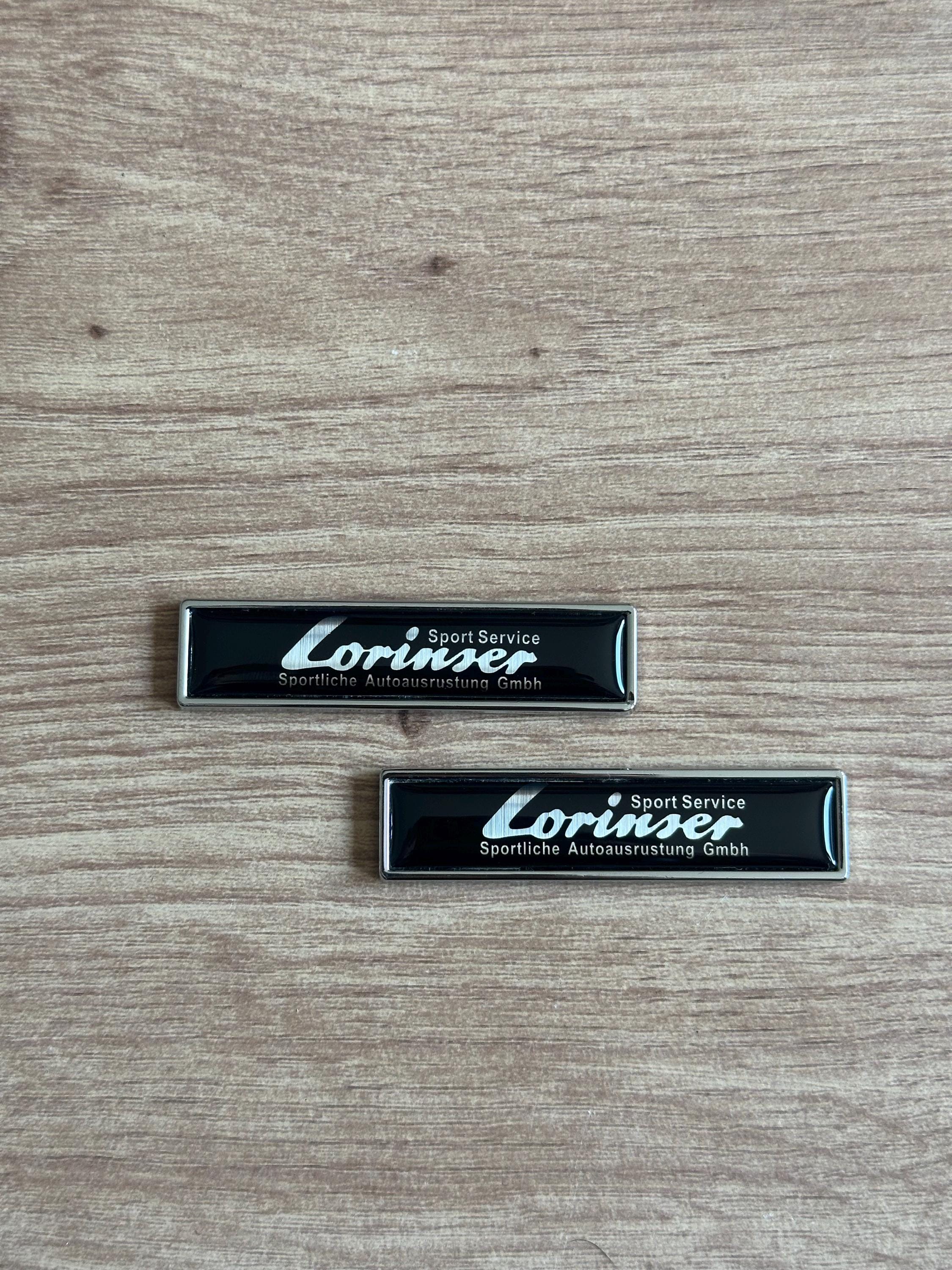 ロリンザー 粘着エンブレム ロゴ サイドウィング＆トランク用 75x15MM 