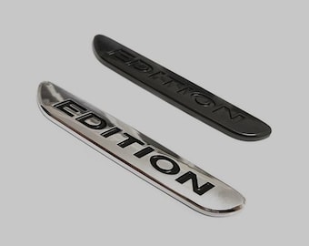 Logo emblem, Black or Silver Edition - 9.5 x 1.5 cm