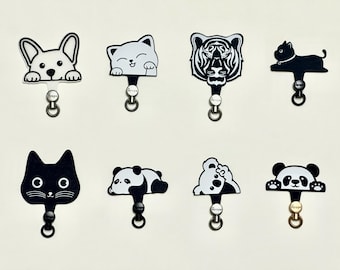 Acrylic animal print connecting tab