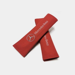 2 Copricinture in pelle scamosciata - Logo rosso rosa 240x65mm