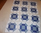 20 Machine Pieced Churn Dash quilt blocks