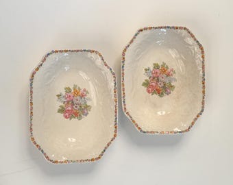 Two Vintage 1930s Steubenville Adams Antique serving platter Made in US