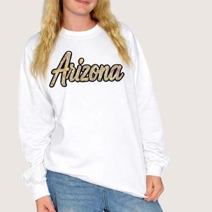 Sequin Cursive Arizona Sweatshirt