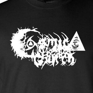 Camiseta de black metal de la Iglesia Cósmica
