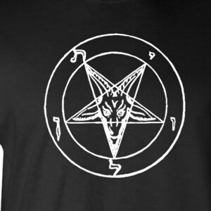 Camisa de pentagrama de metal negro