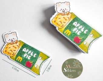 Hand Sketched McBear Apple Pie // Matte Die Cut Sticker