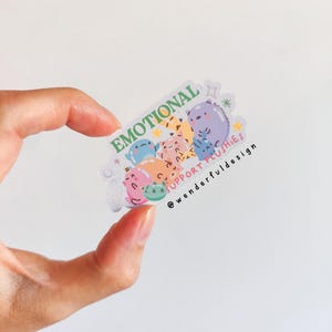Knuffels met emotionele steun // Matte gestanste stickers