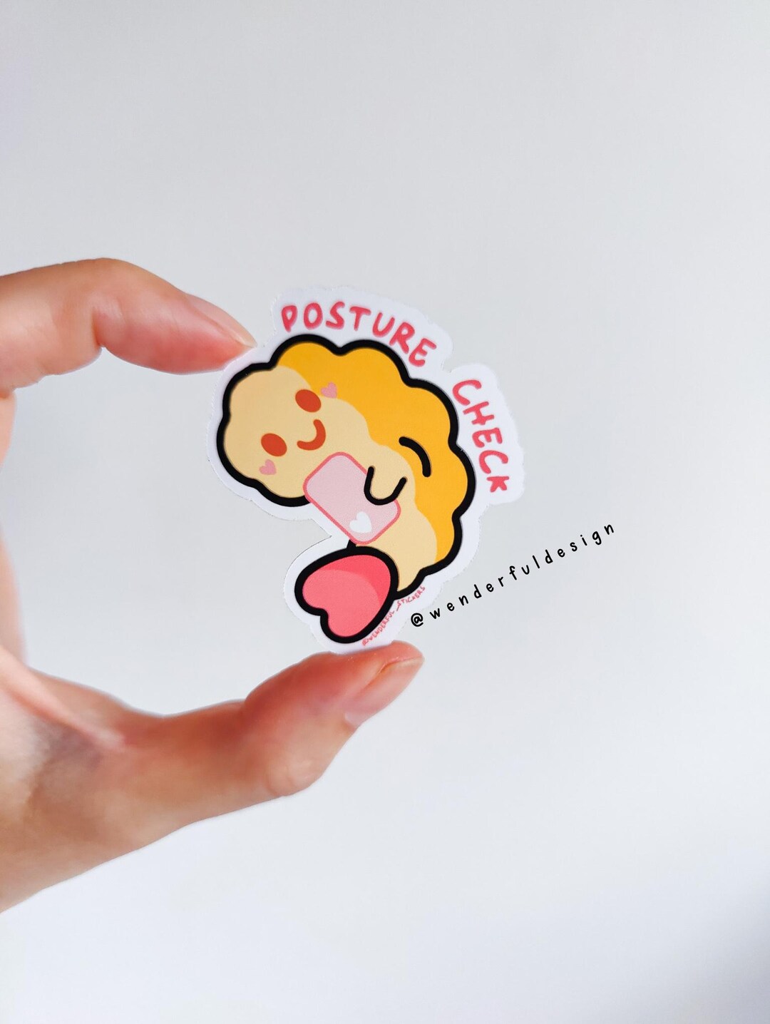 Posture Check // Matte Die Cut Stickers - Etsy