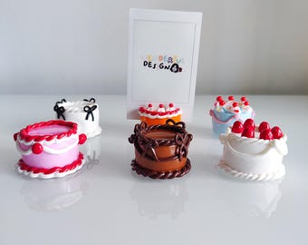 Handmade Clay // Cake Photo Holders