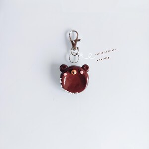 Handmade Clay // Bear Worry Stones With Keyring