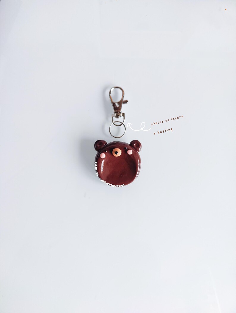 Handmade Clay // Bear Worry Stones With Keyring