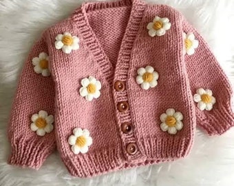 Daisy baby cardigan