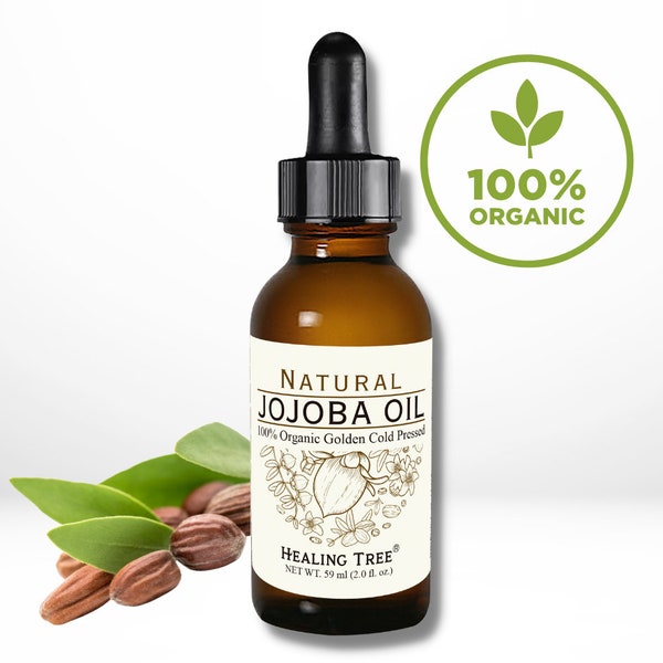 Healing Tree 100% Organic Golden Jojoba Oil Cold Pressed 2oz