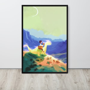 Marco infantil "Contemplación", póster colorido en papel mate enmarcado.