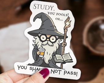 Pegatina de vinilo impermeable de Gandalf "No pasarás"