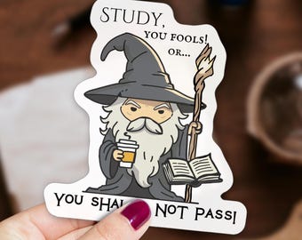 Pegatina de vinilo impermeable de Gandalf "No pasarás"