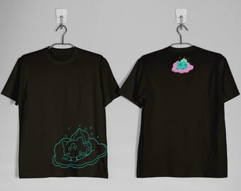 Bulbasaur T Shirt, Pocket Monster, 100% Cotton Back Print Tee with Original Fan Art