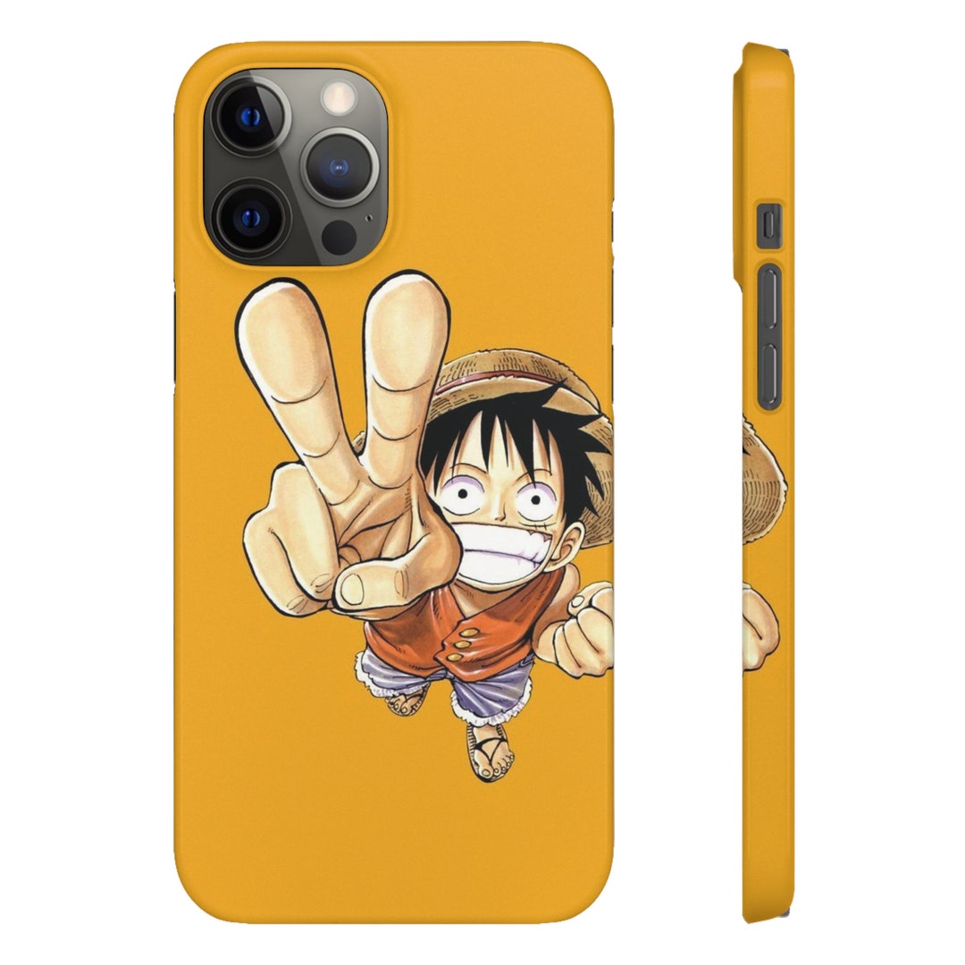 One Piece Anime Phone Case Gum Gum Peace Sign Etsy