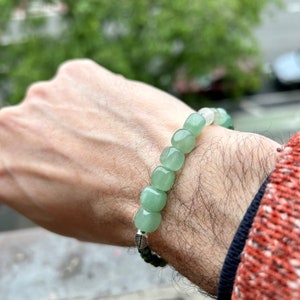 Royal Series: robijnzoisiet, groene aventurijn en chalcedoon, armband van 4-6-8 mm