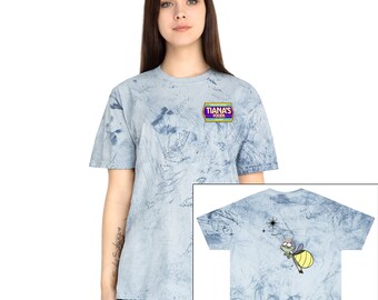 Tiana&#39;s Foods With Ray back Blue Unisex Color Blast T-Shirt