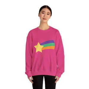 Mabel Gravity Falls Shooting Star Sweatshirt, Sweater, Cartoon Character Jumper, Mystery Shack Pullover, Twin Pines Crew Neck