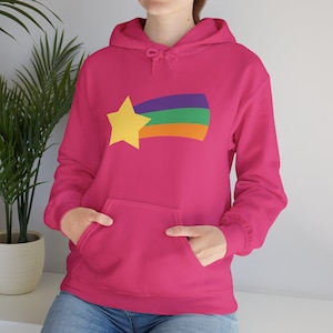 Mabel Pines Shooting Star Hoodie, Gravity Falls Sweatshirt, Pink Sweater, Unisex Hooded Jumper, Gift for Fans