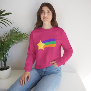 Sweatshirt Mabel Pines Gravity Falls Shooting Star, roze unisex trui, cartooncadeau, cosplaykleding