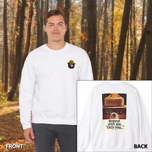 Smokey Bear Crewneck Sweatshirt, Nur Sie, Unisex Sweatshirt, Waldbrandprävention, Outdoor-Liebhaber-Geschenk, Lagerfeuer-Shirt