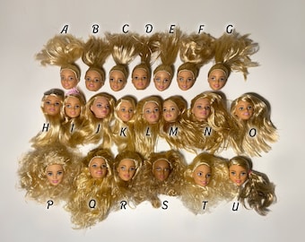 Doll Heads for custom doll making fashion faces ginger doll head blonde hair dolls collector rerooting hair