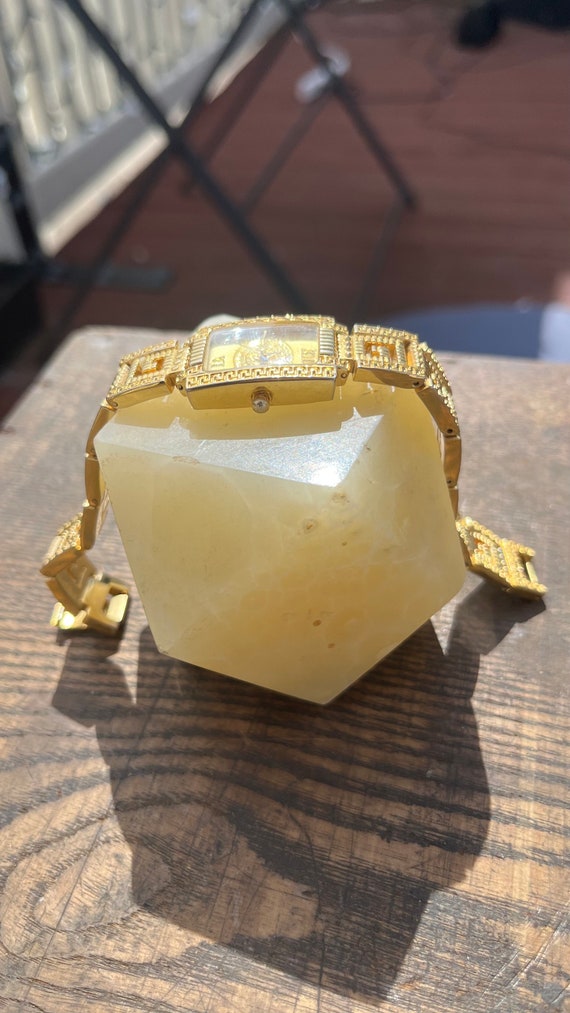 Vintage working adjustable gold tone quartz watch… - image 3