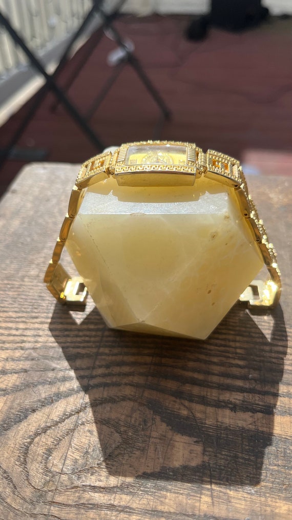 Vintage working adjustable gold tone quartz watch… - image 4