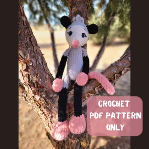 Large Opossum-Crochet opposum -Crochet PDF pattern-Digital Download