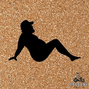 Thick Mudflap Man Vinyl Decal Sticker - Various Colors and Sizes Available