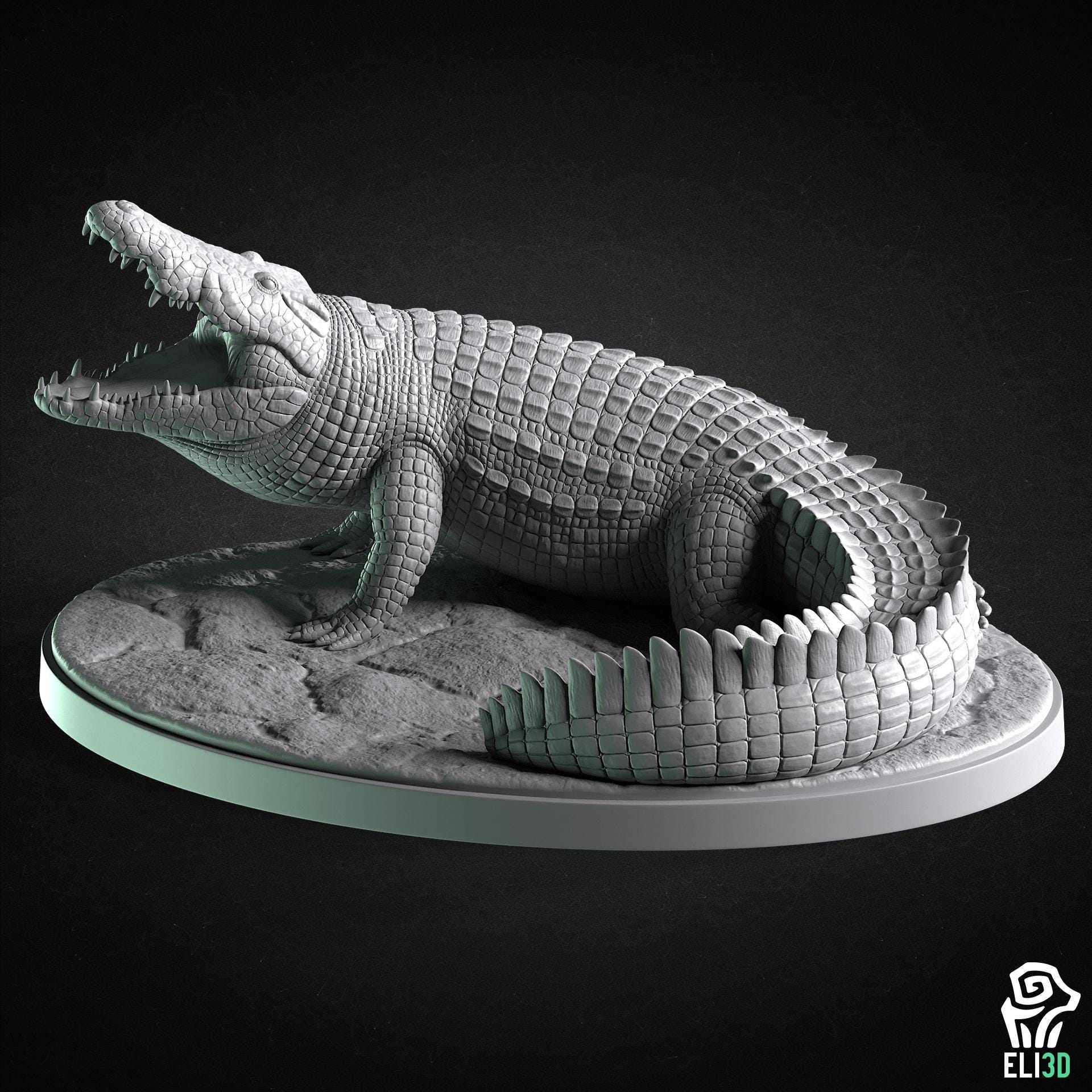 Cocodrilo - Archivo STL de animal para impresión 3D
