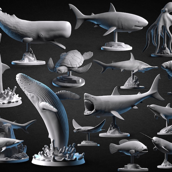 Animals - Ocean Wildlife - STL Files for 3D Printing