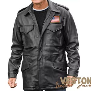 Mens M65 Leather Field Jacket - Etsy