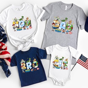 Toy Story Family Matching Shirts, Mom Dad Sis Bro T-Shirts, New Mom & Dad Shirt, Pregnancy Announcement Shirt, Disney Trip Family Tee Set