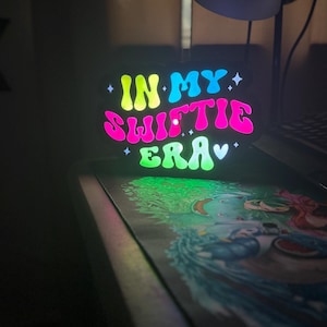 In My Swiftie Era – 3D Printed Lightbox/Nightlight – Color Changing – Swiftie Gift – Bedroom Decor – Glow Sign