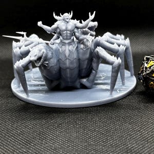 Miniatura de Miska la Araña Lobo / Monstruo de fantasía de 28 mm / Miniatura de resina sin pintar para D&D, Pathfinder y TTRPG imagen 7