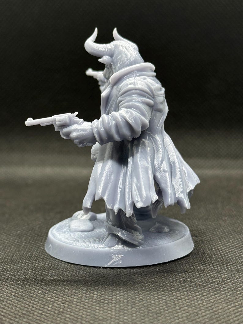 Minotaur Western Gunslinger Miniature Scaleable | TTRPG Tabletop RPG Figure | DnD Pathfinder Mini image 5