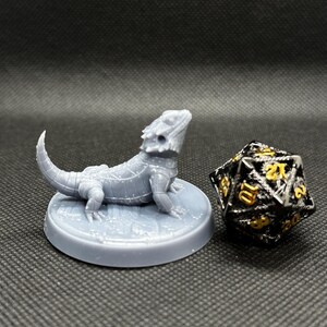 Metalforged Bearded Dragon Companion Miniature – Scaleable Mechanical Lizard Familiar