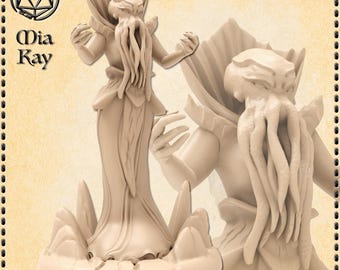 Cthulian Cultist Eldritch Horror Miniature Scalable Lovecraftian Fanatic Figure for DnD Pathfinder TTRPGs