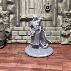 Tiefling Alchemist Miniature | Cambion Hellborn Devilkin Resin Figure | 28mm Scale for D&D Pathfinder TTRPG