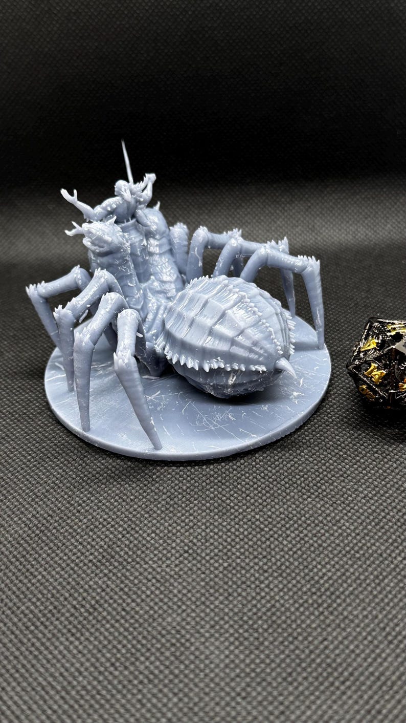 Miniatura de Miska la Araña Lobo / Monstruo de fantasía de 28 mm / Miniatura de resina sin pintar para D&D, Pathfinder y TTRPG imagen 6