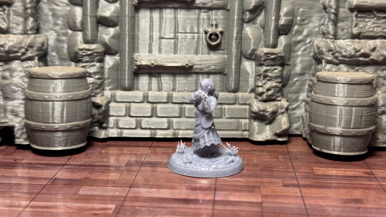 Halfling Bard Miniature | 28mm Scale 3D Printed Halfling Musician | D&D Pathfinder Resin Miniature | Siraya Tech Tenacious Easy Grey image 7