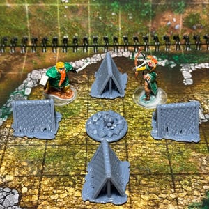 TTRPG Campsite Miniature Set | DnD Terrain | Campfire & Tent Scatter | Tabletop RPG Accessories